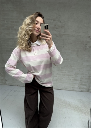 Jeanne polo bluse Lilac Polo Stripes Baum Und Pferdgarten 